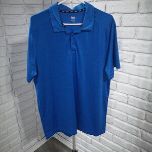 Penn Men's Size Large Royal Blue Short Sleeve Straight Fit Polo Shirt